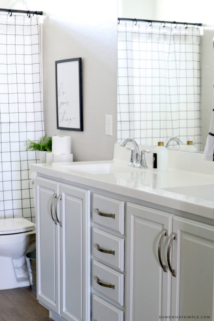 white bathroom vanity