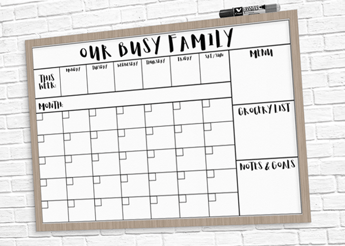 HUGE Family Calendar Printable