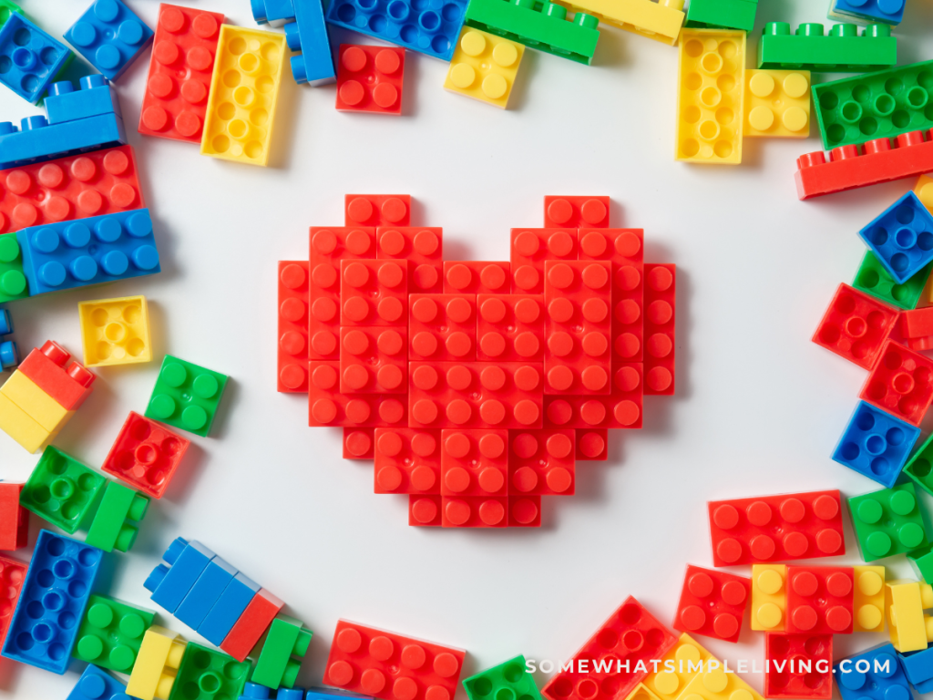 lego pieces forming a heart