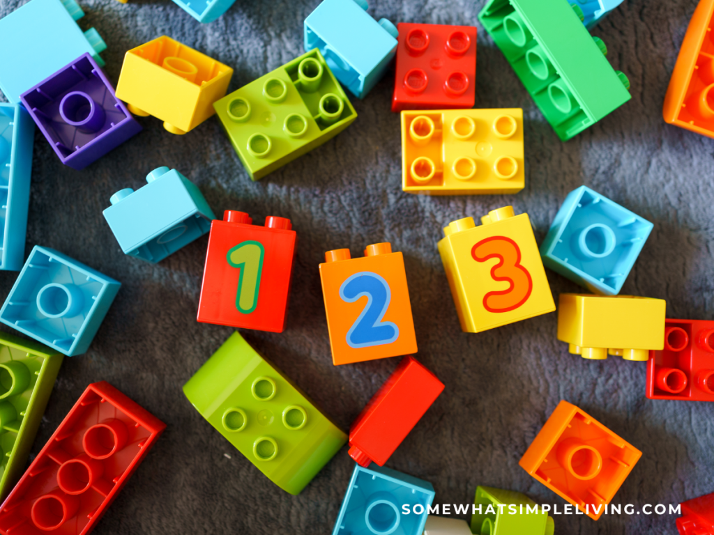 legos scattered around a dark surface