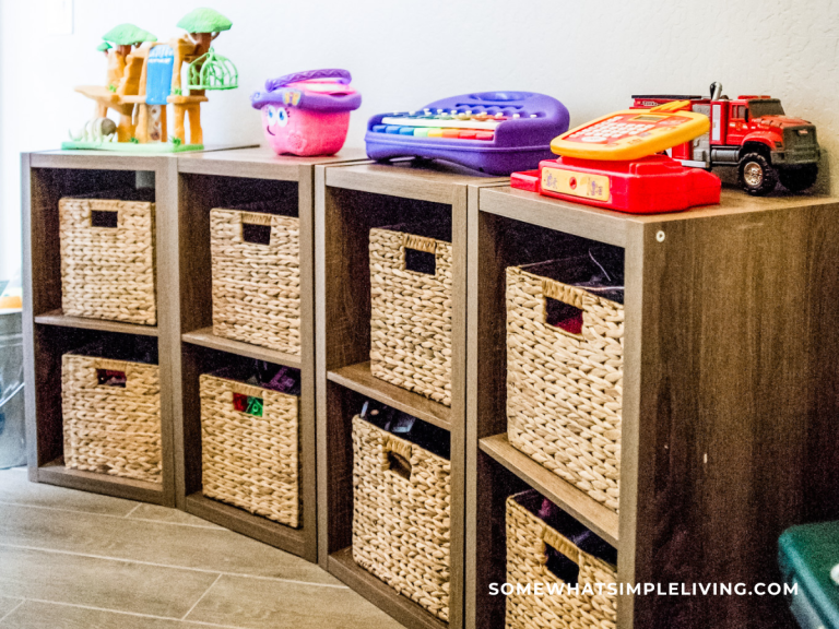 Under the Stairs Playroom Organization