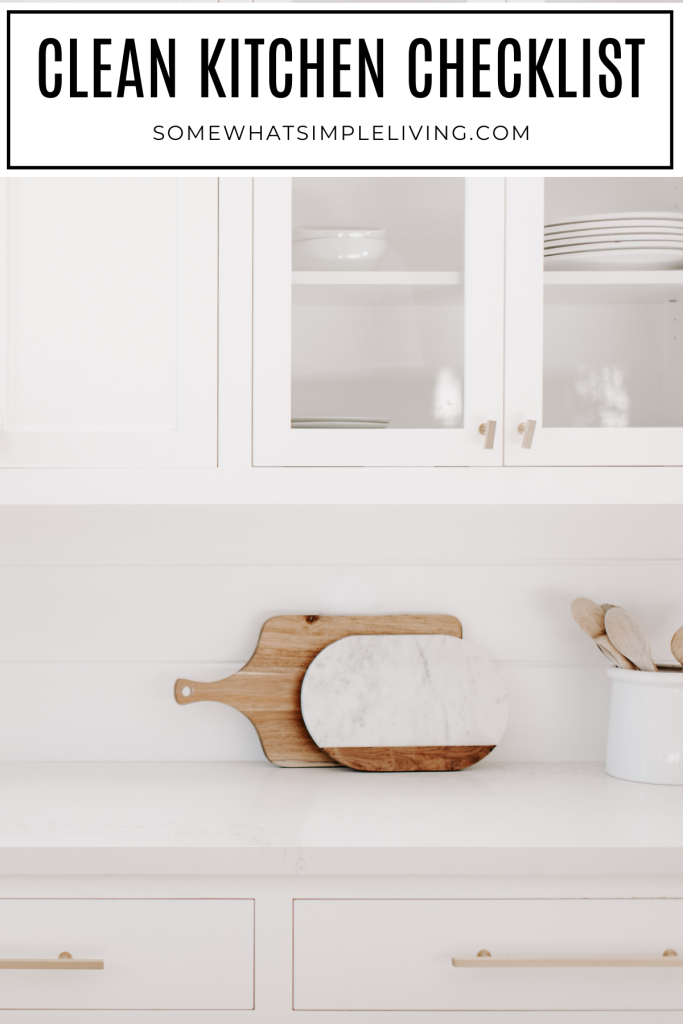 long image of a clean white kitchen