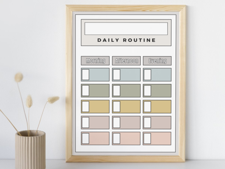 framed printable routine checklist