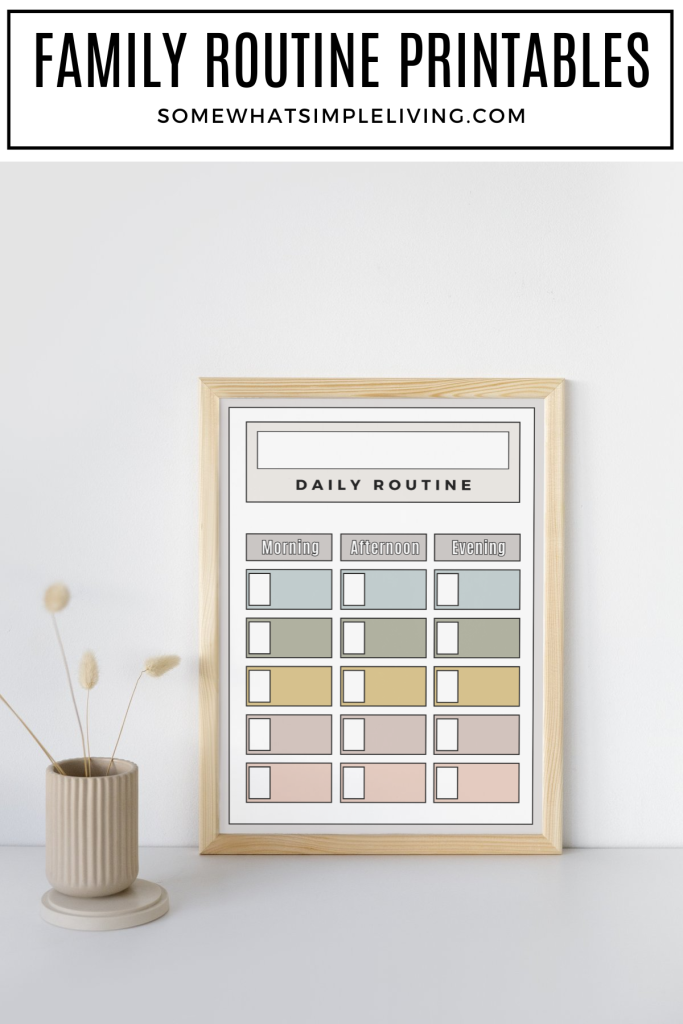 Long image of a framed routine printable