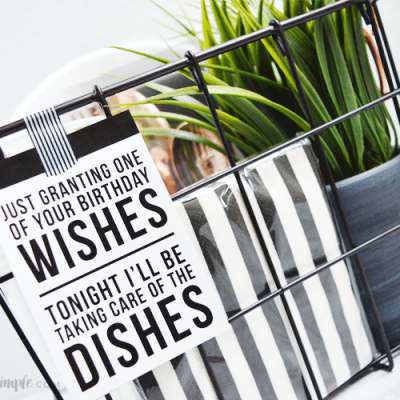 DIY Birthday Gift – A Night Off From Dishes!
