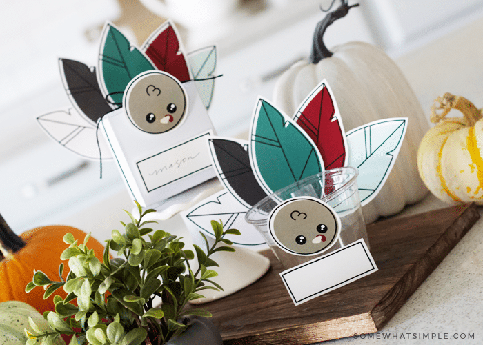 diy fall thanksgiving turkey favor gift box place setting free printable