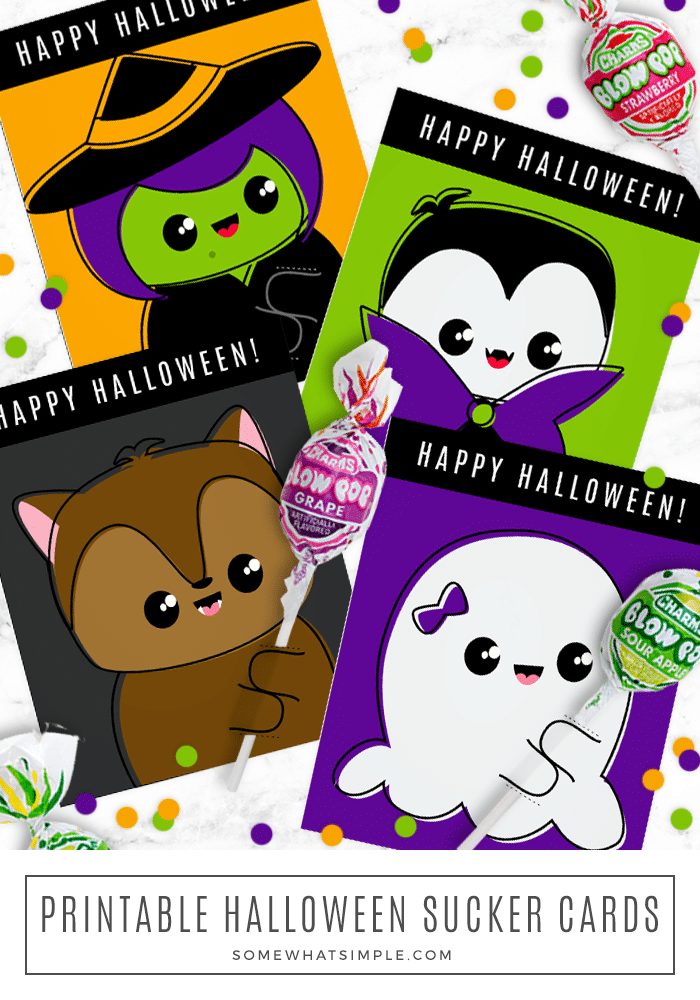 Halloween Lollipops Printable Cards Somewhat Simple Living
