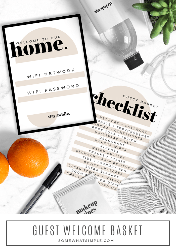 a printable checklist to get your house ready for guests