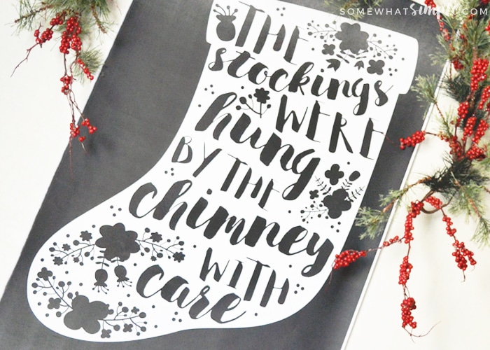 HUGE Christmas Stocking Printable Decor