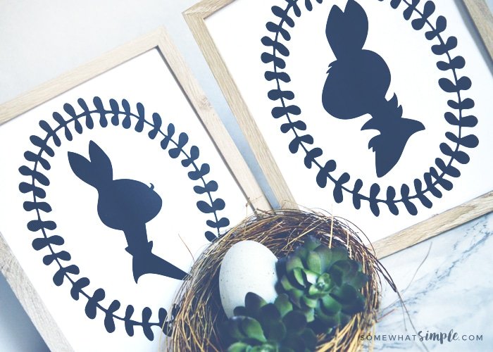 Bunny printable silhouettes