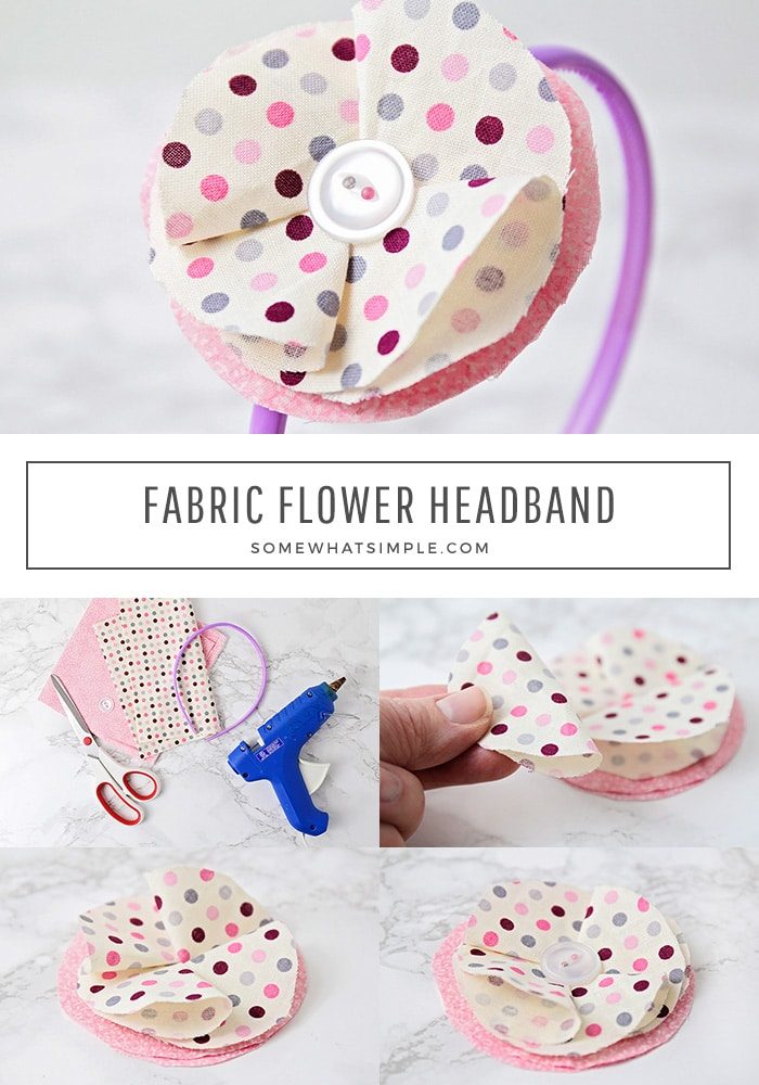 step by step pictures of how to make a fabric headband