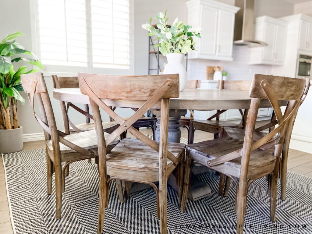 Simple round deals dining table