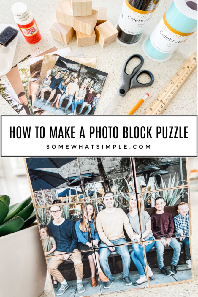 collage of images with photo block puzzle tutorial