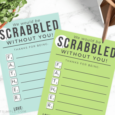 Scrabble Printable Fathers Day Cards