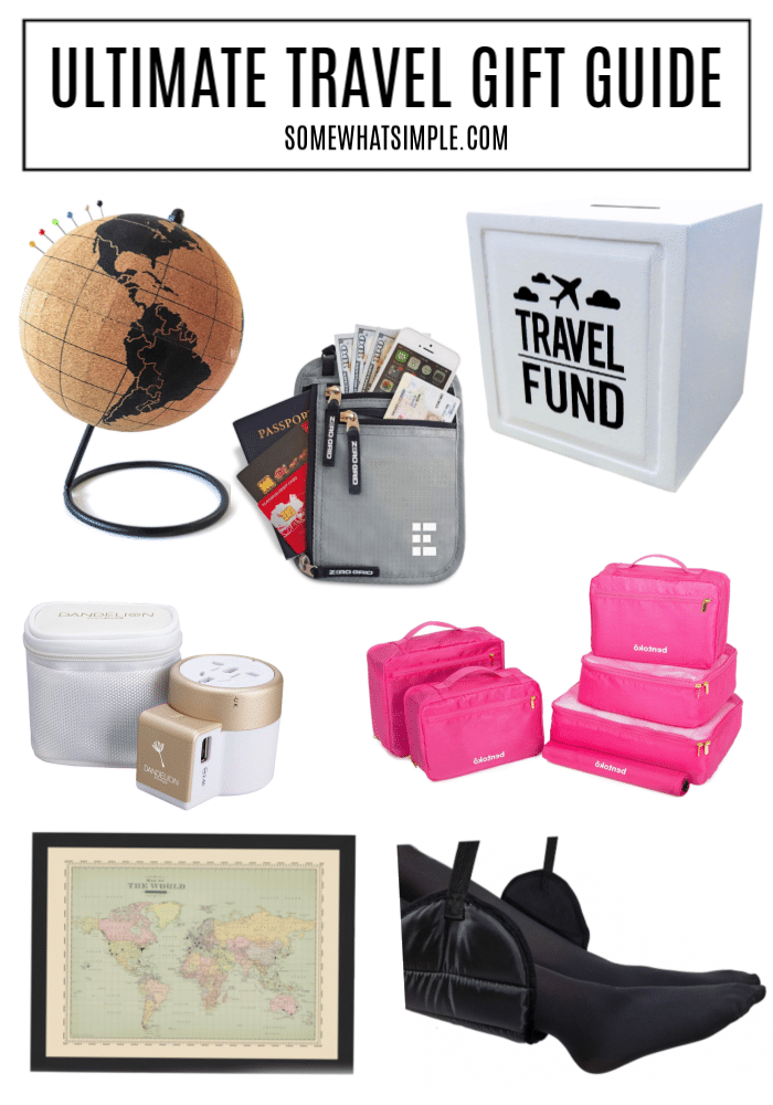 a collage of the best travel gifts