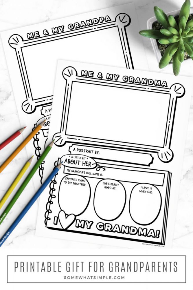 long image of a grandparents day printable