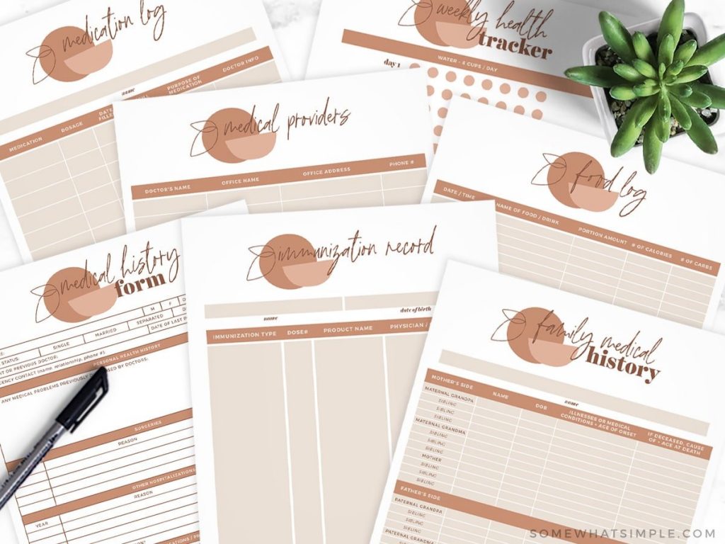 health and wellness printables