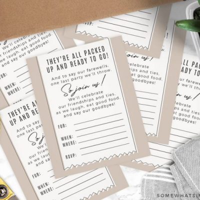 Moving Party Printable Invitations