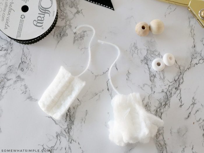 how to make an angel ornament from a tampon