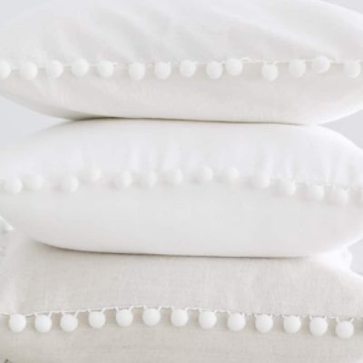 stack of white pillows