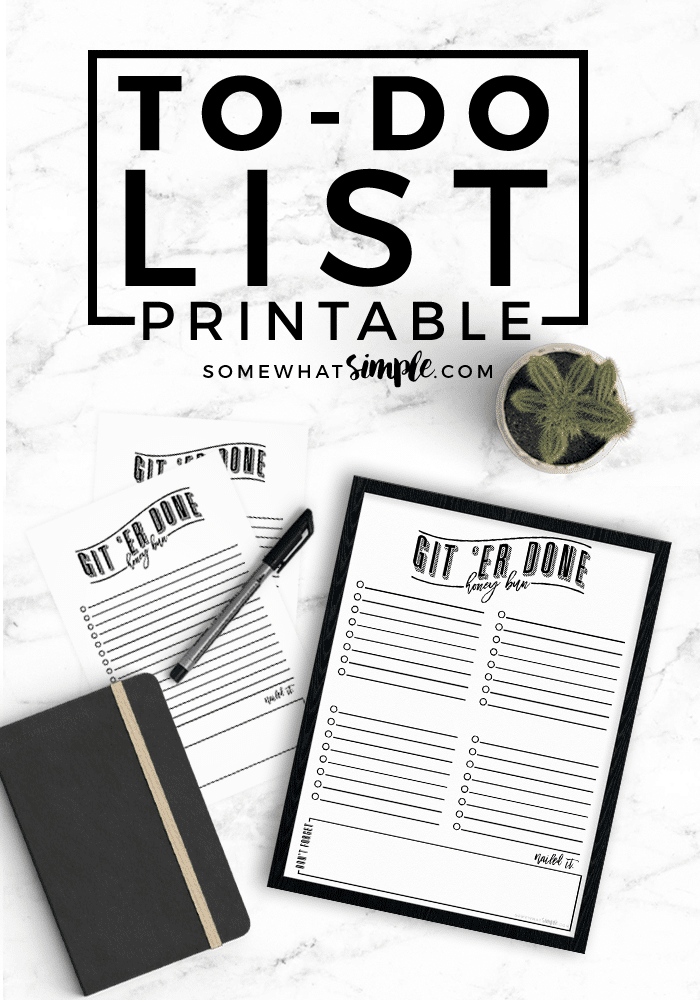 long image of a printable to do list