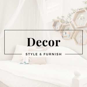 decor header in front of a picture of a girls bedroom