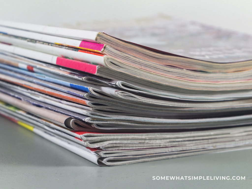 stack of old magazines