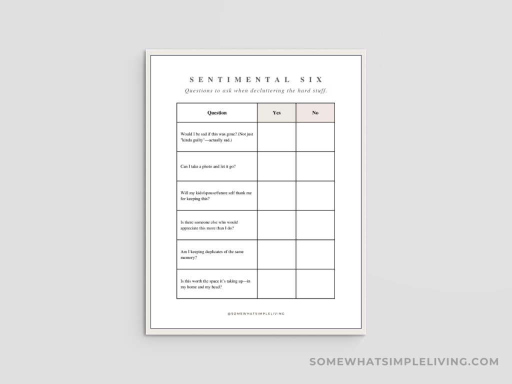 printable checklist on a gray background