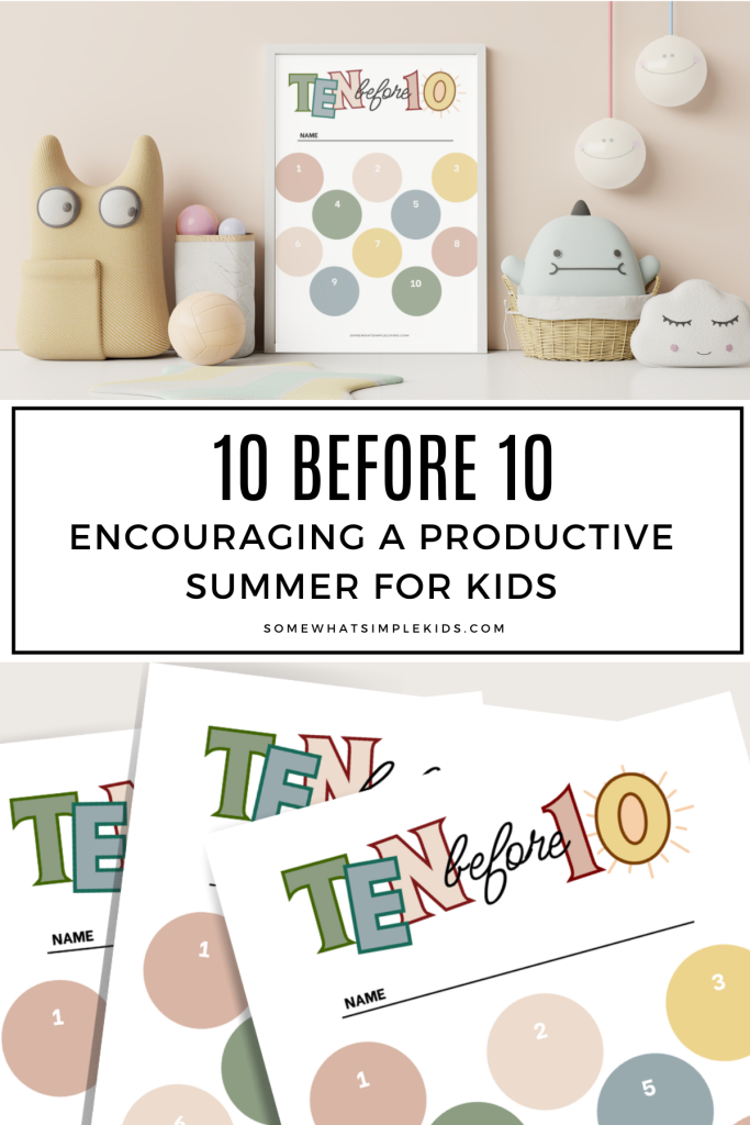 collage of images showing a 10 before 10 summer checklist