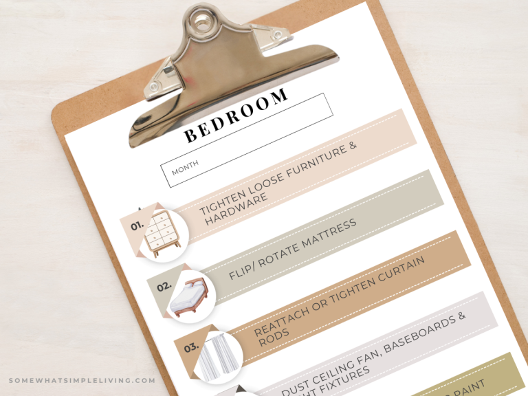 clipboard with colorful home maintenance checklist