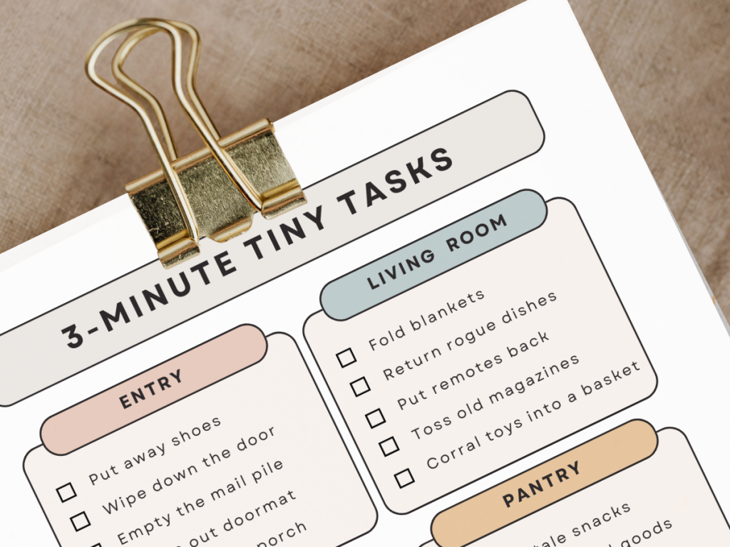 Clean Your House When You Don’t Have Time - Printables paperchliiped