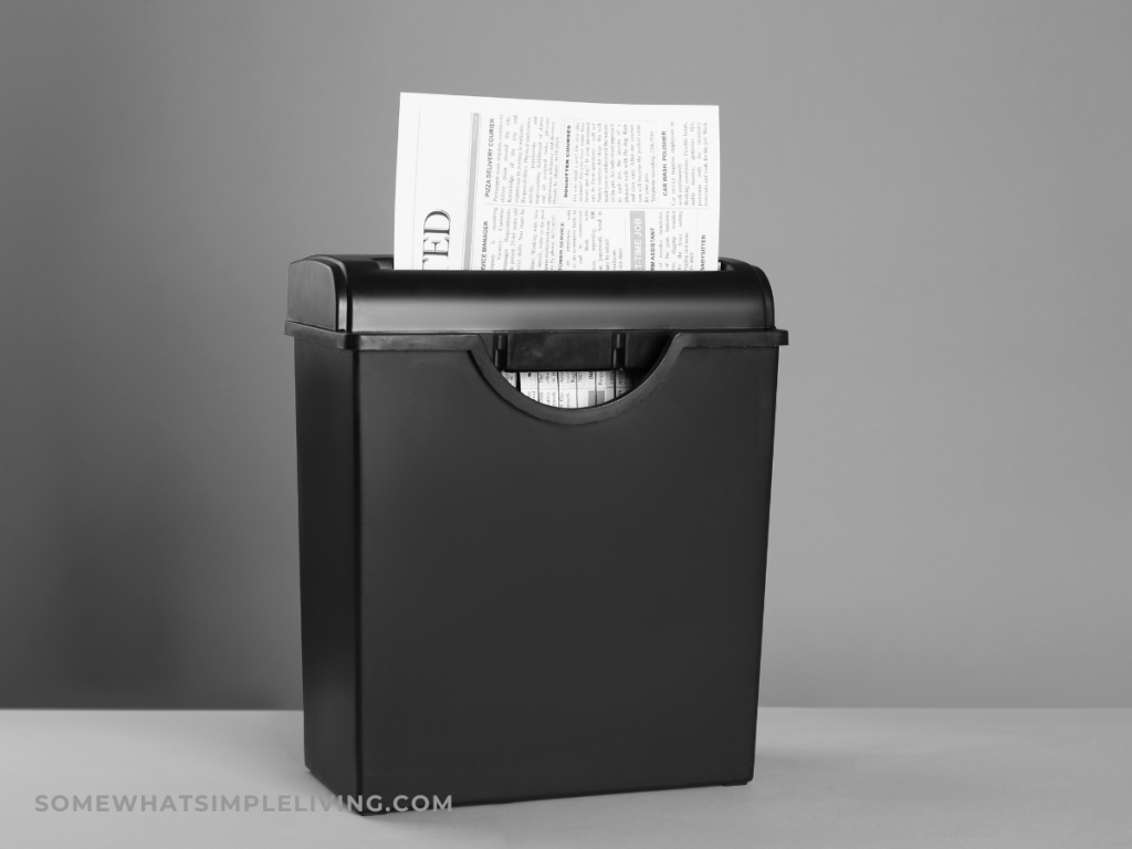 black paper shredder
