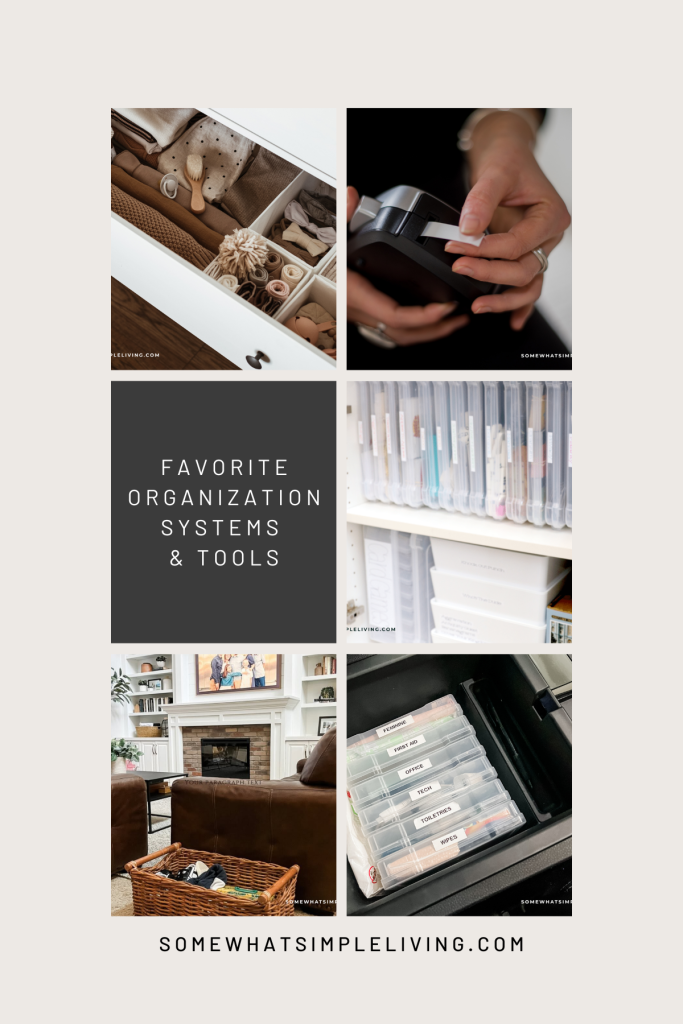 Collage of favorite organization tools
