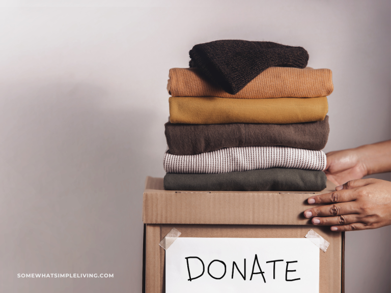 donation box filled with clothes