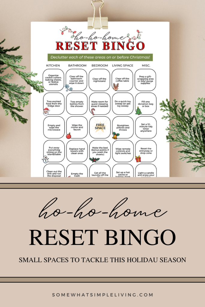 long image of a christmas bingo printable