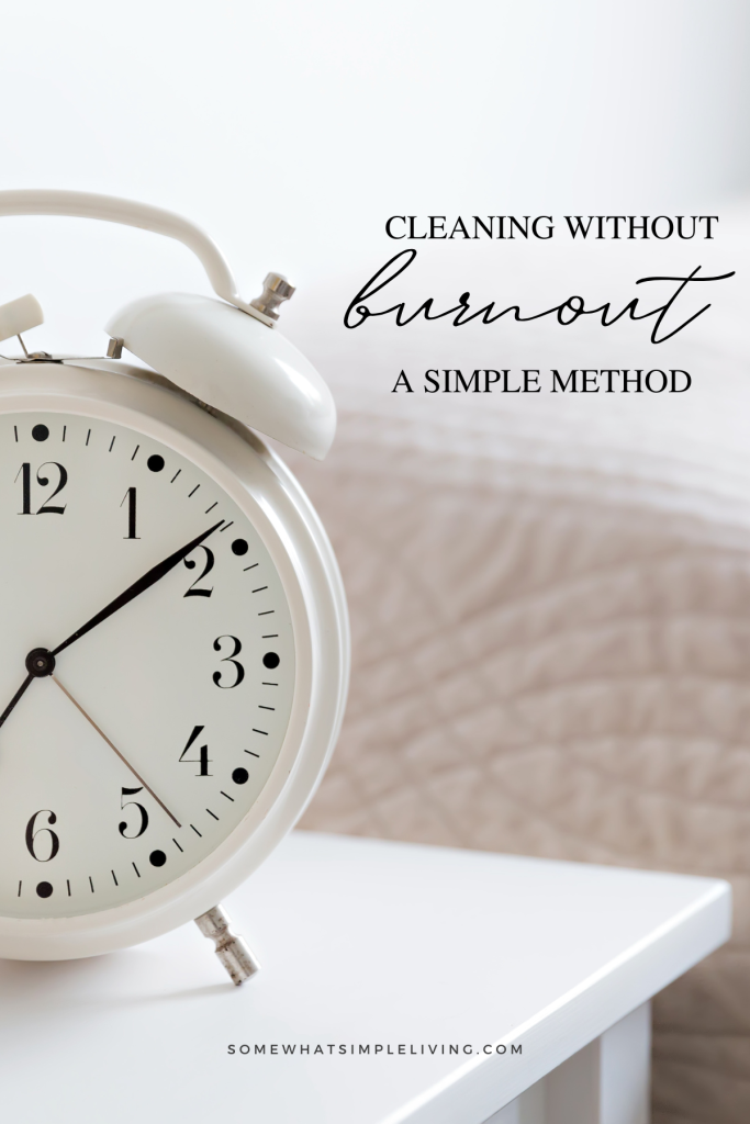 long image of a timer/ alarm clock on a bedside table