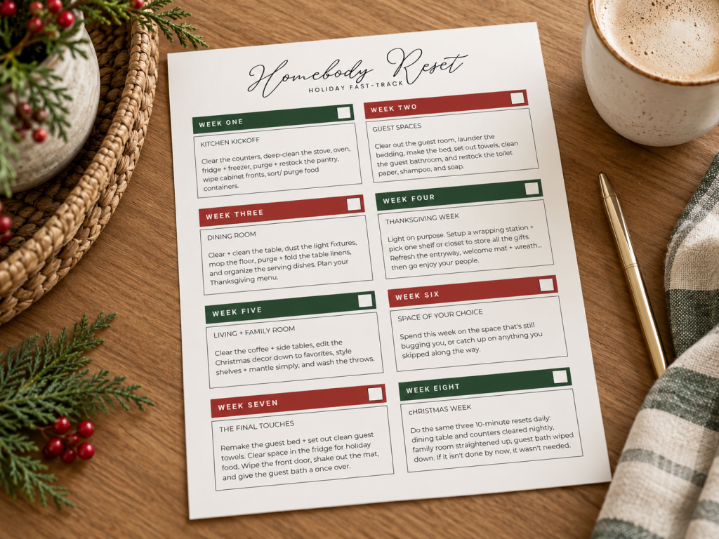 Homebody Reset: Holiday Fast-Track checklist