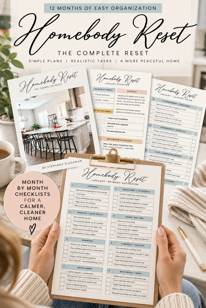 long image of the homebody reset checklists